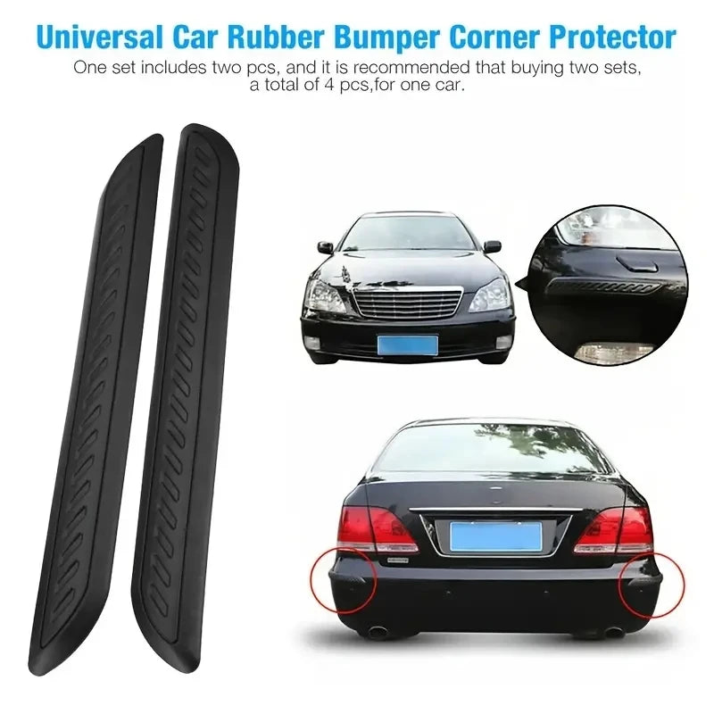 2Pcs Universal FrontRear Bumper Corner Protector Guard CarAnti-collisionProtection DecorationStrip Car Accessories