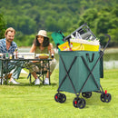 Folding Hand Truck Black Big Lightweight Cart Portable Telescopic Dolly Backpack Luggage Travel Moving Shopping Trolley