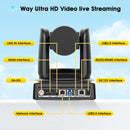 SMTAV 4PCS 4K PTZ Camera NDI 10X Optical Zoom AI Auto Tracking with HDMI SDI USB3.0 RJ45 LAN Live Streaming PTZ Conference