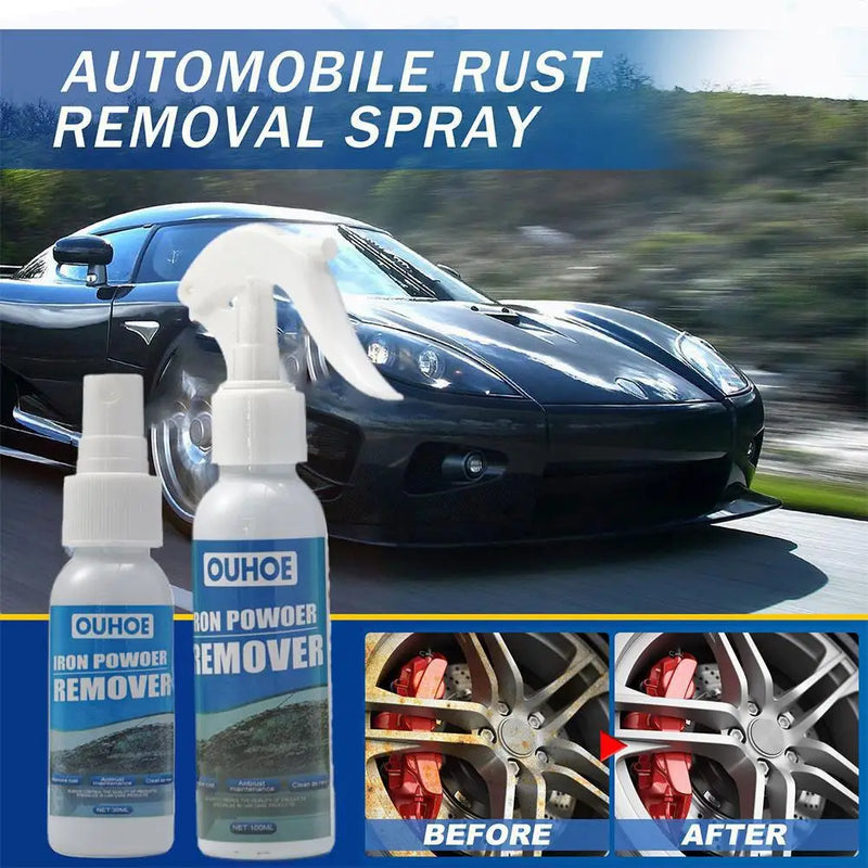 Car Rust Remover Spray Metal Paint Cleaner Car Maintenance Iron Powder Cleaning Rust Remover Spray 30/100ml