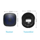 Multifunctional Wireless Driveway Alarm Waterproof Outdoor Motion Sensor Alarm 1 Receiver 2 Transmitters with 38 Chimes for Home