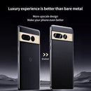 Phone Case for Google Pixel 8 7 6 Pro 7A 6A Luxury Genuine Cowhide Leather Plating Shockproof Full Protection Back Cover