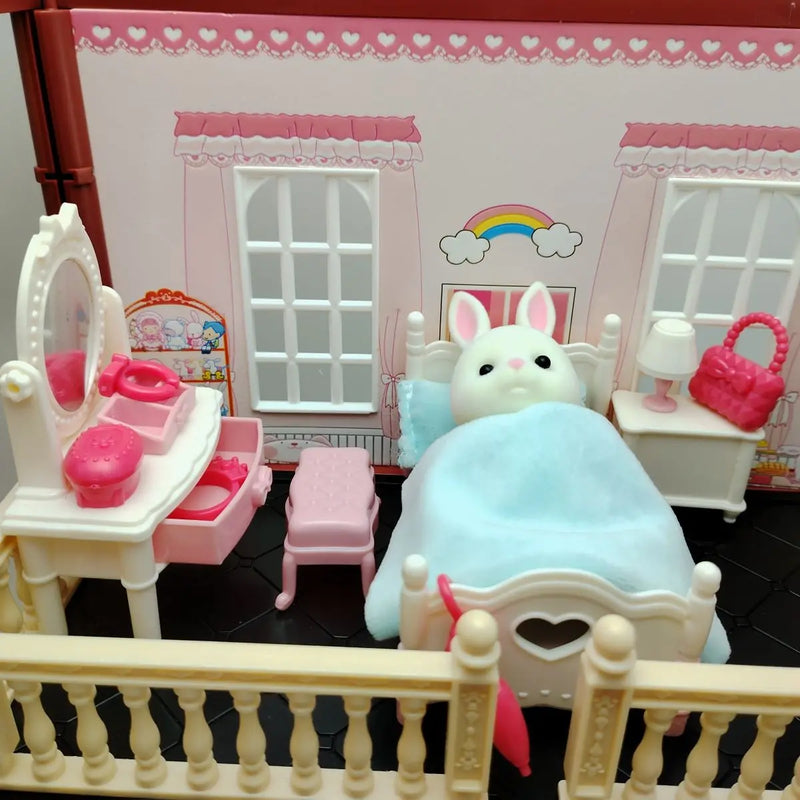family games dollhouses playhouse miniature furniture pretend toys princess castles villas Christmas present kids toys