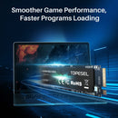 TOPESEL X16 SSD NVMe M2 512GB Internal Solid State Hard Disk PCIe 4.0x4 2280 SSD M.2 Drive for PS5 Laptop PC