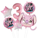 6pcs Disney Lilo & Stitch Party Balloons Stitch 32" Number Balloon set Baby Shower Birthday Party Decorations Kids Toy Gifts