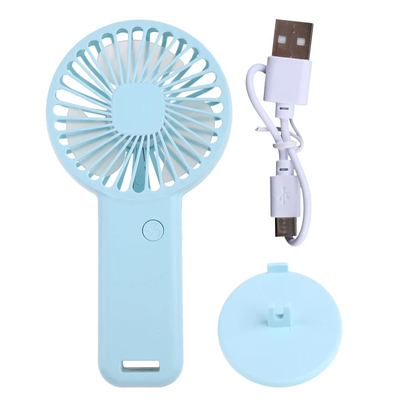 W8KC Small Cooling Fan USB Eyelash Fan 3 Speed Mini Ventilation Fan Low Noise