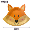 Fox Birthday Decorations Balloon Cupcake Toppers Woodland Animals Theme Party Dress Up Supplies Fox Paper Lantern Kids Gifts