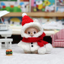 For Labubu 4.0 Pin for Love Clothes Christmas cloak cape with bow hairpin hooded Scarf For Labubu doll outfit Accessories