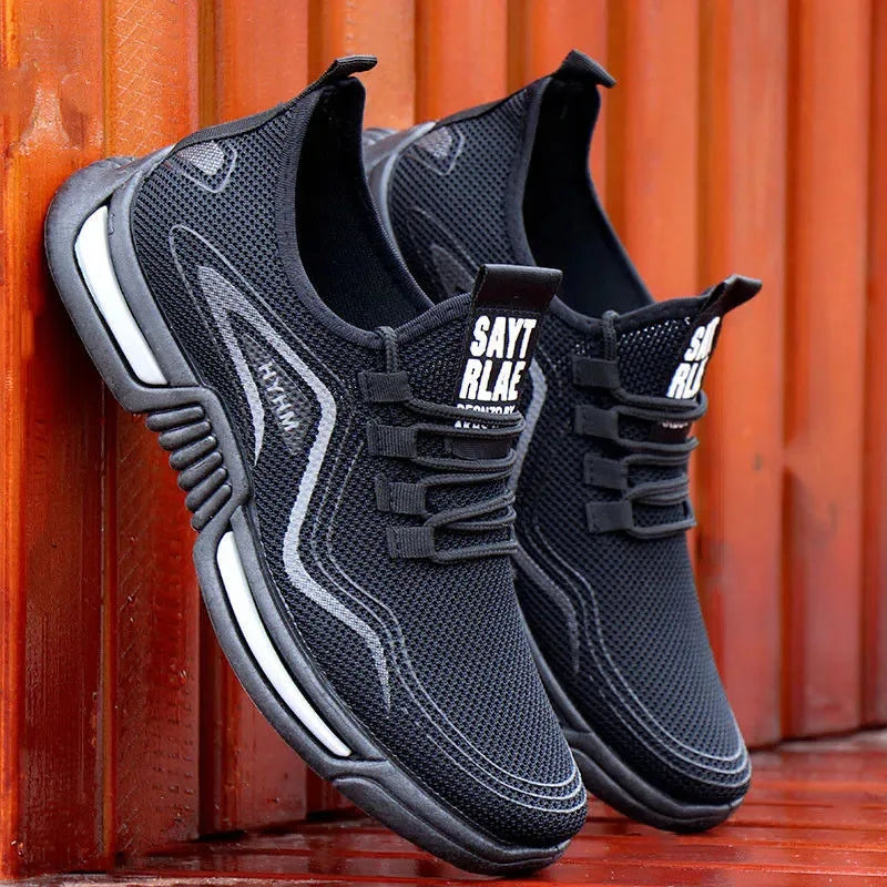 2023 New Men's Shoes Summer Soft Sole Mesh Breathable Sneakers Outdoor Running Shoes Versatile Trendy Fashion Casual Shoes