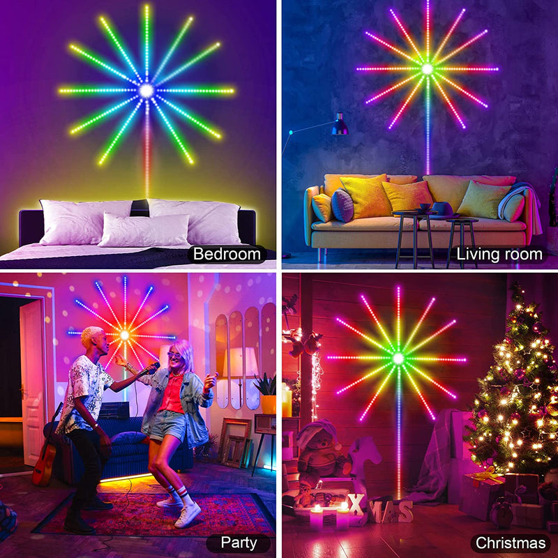 Smart LED Light Strip DIY Firework Remote Bluetooth USB Festoon Lamp For Indoor Home Bedroom Party Wedding Decor Christmas Light