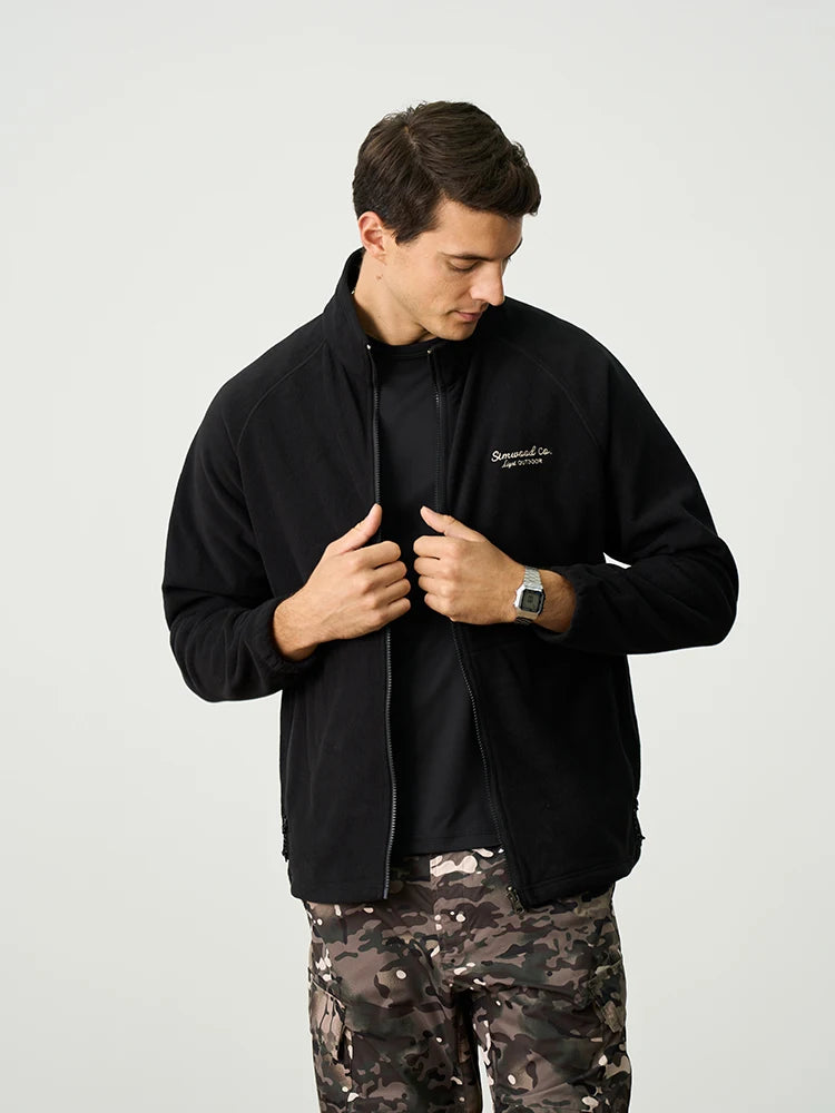 SIMWOOD 2025 Autumn New Regular Fit 300gsm Polar Fleece Jackets Men 300gsm Antistatic Fabric Coats