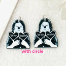 10Pcs Halloween Charms Two Side Print Acrylic Creative Pendant For Necklace  Keychain Diy Making
