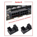 ATX 8Pin 6Pin Female to Male 90/180 Degree Angled Turning Connector Power Adapter Elbow Head for Graphics Video Card GPU Adapter
