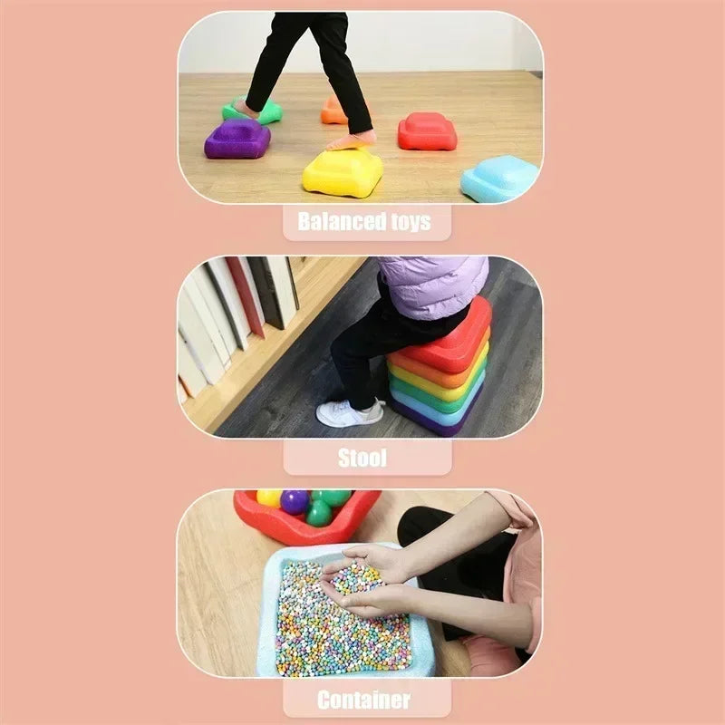 New Sports Baby Toys Balance Gift 1/2/3Pcs Children's Training Foam Step Sensory Tube Assisted Outdoor Game Stacking Stones Gift