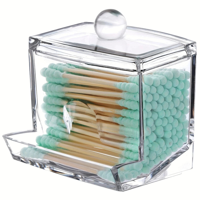 3 Pack Cotton Swab Dispenser, Holder Dispenser Set, Storage Organizer Holder with Lid for Cotton Rounds, Bath Salts