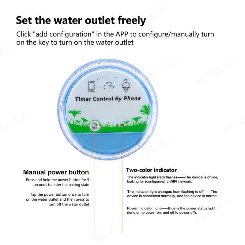 Tuya Smart Home Garden Automatic Watering Sprinkler Irrigation System Smart Faucet Water Valve Controller for Alexa Google