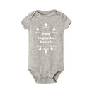 Papa Tu Es Le Meilleur Baby Bodysuit Cute Summer Baby Romper Body Boys Girls Clothes Outfits Baby Wear Father's Day Gift