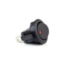 1Pcs ON/OFF Round Rocker Toggle Switch 6A/250VAC 10A 125VAC Power Switch Cap with Plastic Push Button Switch 2PIN 3PIN LED Light