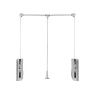 Lift/Pull Down Adjustable Width Wardrobe Clothes Hanging Rail Soft Return Space Saving