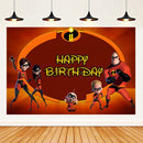 Cartoon The Incredibles Theme Boy Birthday Party Latex Balloons Cake Topper Banner Background Baby Shower Supplies For Kids Gift
