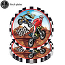 Dirt Bike Tablecloths Cup Napkins Motocross Birthday Party Favors Racing Motorcycle Theme Party Supplies Disposable Table Cover