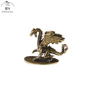 Solid Brass Warcraft Pterosaur Dragon Small Statue Desktop Ornaments Mythical Beast Figurines Retro Home Feng Shui Decorations