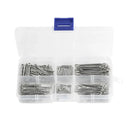 175Pcs/set Sliver Split Pins Cotter Fixings Assorted Zinc Plated Steel Hard Case Link Split Cotter Pin Assortment