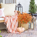 Artificial Fall Shrub Plants Flowers Outdoor Garden Decoration Plastic Bouquet Thanksgiving Christmas Wedding Home Decor Flowers