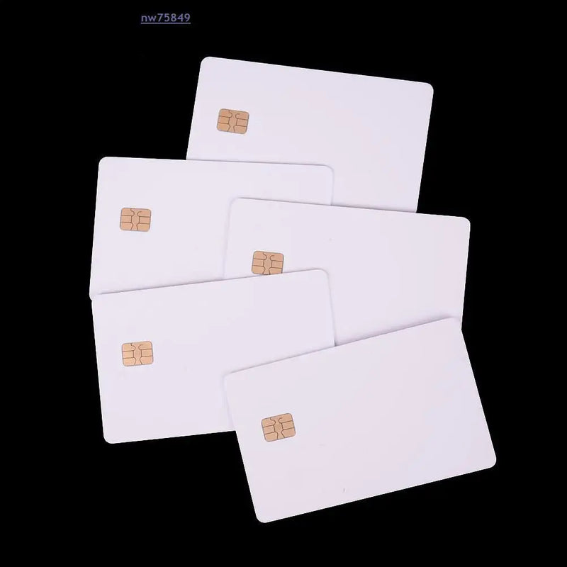 5 Pcs White Contact Sle4428 Chip Smart IC Blank PVC Card With SLE4442 Chip Blank Smart Card Contact IC Card Safety 10 years