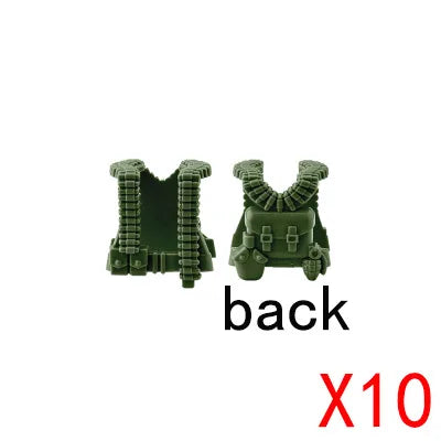 WW2 Military Building Blocks Mini Bricks Solider Figures Gifts Weapon Equipment Accessories USA Greman Vests Armor Toys For Kids