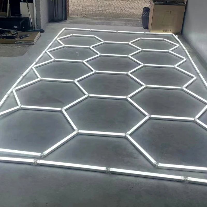 LED Hexagon Honeycomb Car Garage Lights DIY Shape Customizable  Honeycomb Ceiling Lighting AC85-265V Lighting Repair Barbershop