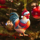 2D Christmas Tree Pendant 2D Flat Acrylic Xmas Tree Hanging Ornaments Cartoon Home Decor New Year Christmas Gifts