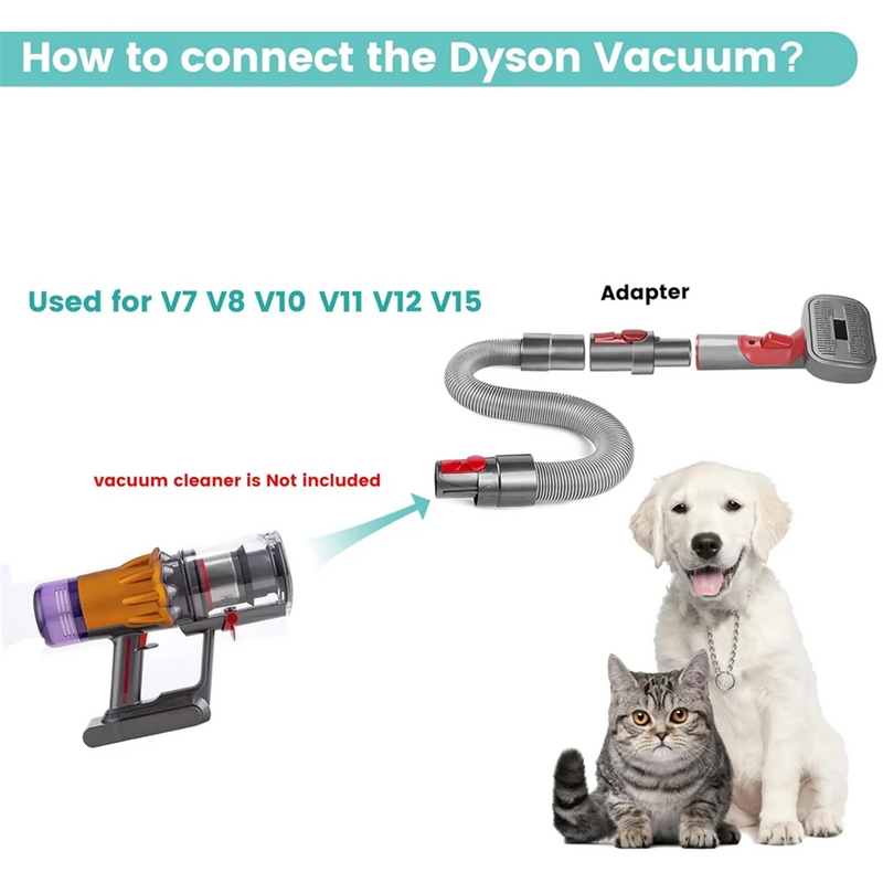 Pet Dog Grooming Kit for Dyson Vacuum V7 V8 V10 V11 V12 V15,Dog Grooming Brush Attachment,Dog Hair Groomer Tools