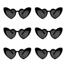 8pcs/6pcs Bachelorette Hen Party Sunglasses Black Heart Shaped Glasses Bride To Be Bridesmaid Gifts Wedding Bridal Shower Decor