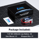 Zeee 2S 2200mAh Shorty RC Lipo Battery 7.4V 50C T/XT60 Plug Softcase RC Car Truck Buggy FPV Drone Helicopter Airplane RC Parts