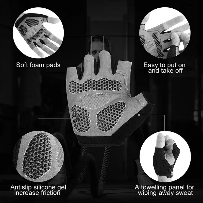 Outdoor Sports Cycling Half Finger Gloves For Boys Girls, Antislip Breathable Thin Spring Summer Gloves, Bicycle Riding Equipmen