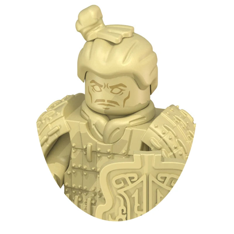 Ancient Chinese Soldier Qin Shihuang Han Ming Dynasty Liu Bang Terracotta Warriors Building Blocks Kids Bricks Toys Boys Gifts