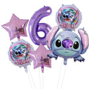 6pcs Disney Lilo & Stitch Party Balloons Stitch 32" Number Balloon set Baby Shower Birthday Party Decorations Kids Toy Gifts