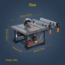Table Saw For Jobsite, 98% Vacuuming Rate Table Saw 8.5 inch, Cutting Speed Up To 5000RPM, 2000W,15A Tablesaw For Woodworking