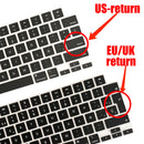 Spanish layout Keyboard Cover for For MacBook Air 13.6/15 M4 M3 M2 A3240 A2941 A3241 A3114, MacBook Pro 14" 16" 13"  12" black