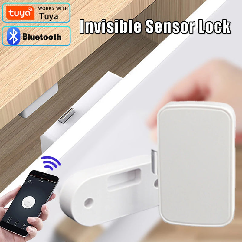 Tuya Smart Lock Home File Cabinet Furniture Drawer Electronic Lock Wireless APP Bluetooth Keyless Invisible Locks With Battery