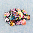 1-23Pcs PVC Adorable Rabbit Bunny Easter Shoe Buckle Charms Accessories Children Shoe Button Fit Birthday Gift