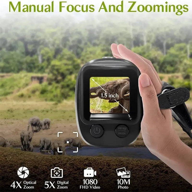 Monocular Night Vision Device 1080P HD Infrared Camera 5X Digital Light Zoom Hunting Telescope Outdoor Search Full Darkness 300m