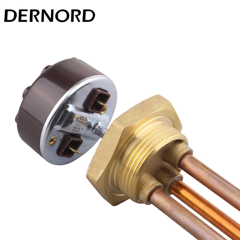 220V Immersion Heating Element Electrical Water Heater with Temperature Controll DN32 Thread Tubular Heater Copper Resistance