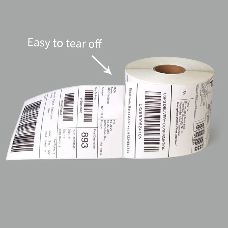 Thermal Shipping Labels Roll Shipping Package Thermal Printer All-Purpose Label Paper Sticker Self-adhesive Waterproof Oil-Proof