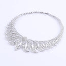 African Beads Jewelry Set Silver Plated Wedding Jewelry Sets For Brides Crystal Necklace Earrings Costume Jewelry Set