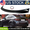 FOR BMW X6 F16 X6M F86 2014-19 M PERFORMANCE REAR BOOT TRUNK SPOILER GLOSS BLACK