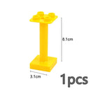 Big Size Building Block Pillar Farm Fence Guardrail Ceramic Tile Construction Assemble Bricks Compatible Large Size Duploes Toys