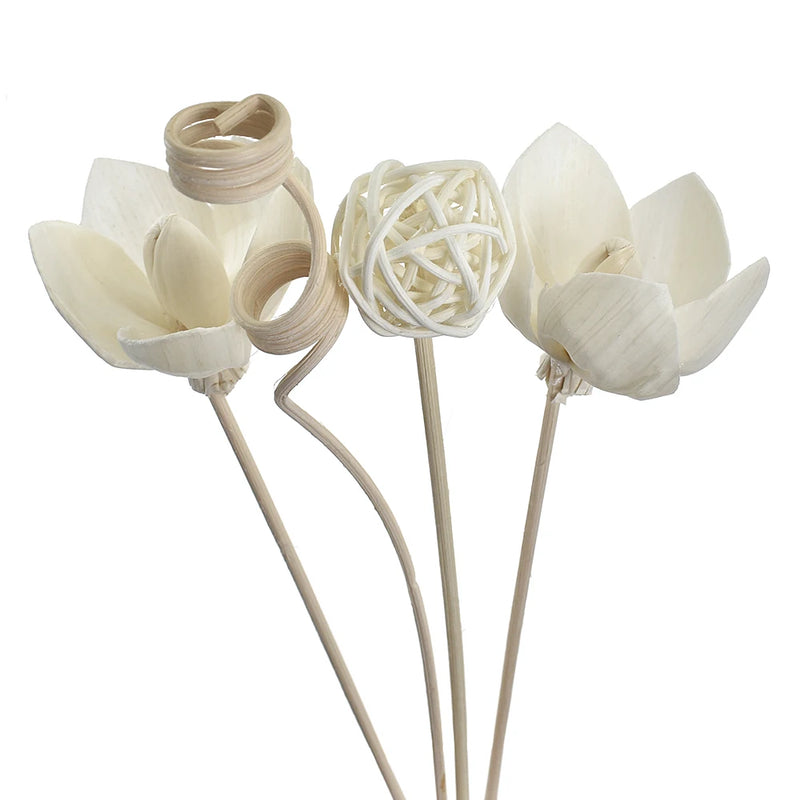 6PCS/8PCS/9PCS Artificial Flower Rattan Reed Fragrance Aroma Diffuser Refill Stick DIY Floral