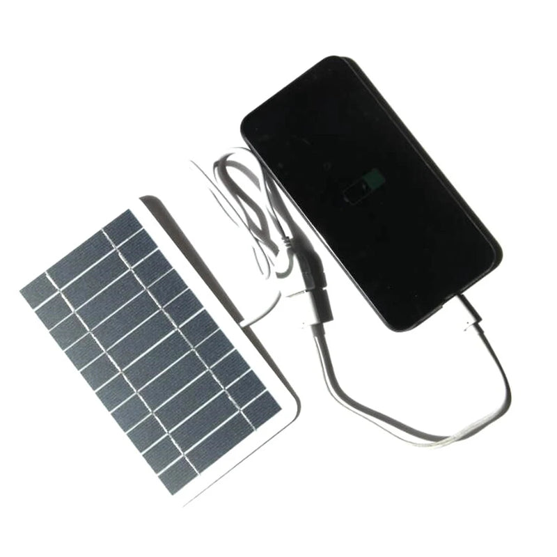 Portable Solar Panel 5V 5W Portable Solar Panel With USB Safe Charging Stabilizer Battery Charger For Outdoor Camping